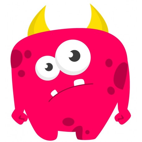 Sticker gros monstre rouge