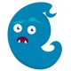 Sticker monstre fantome bleu