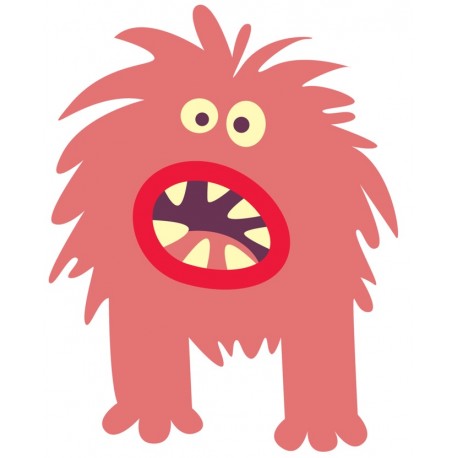 Sticker monstre cheveux petard