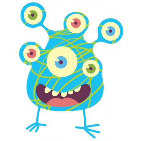 Sticker monstre multi yeux