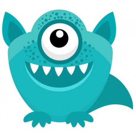 Sticker monstre gros yeux