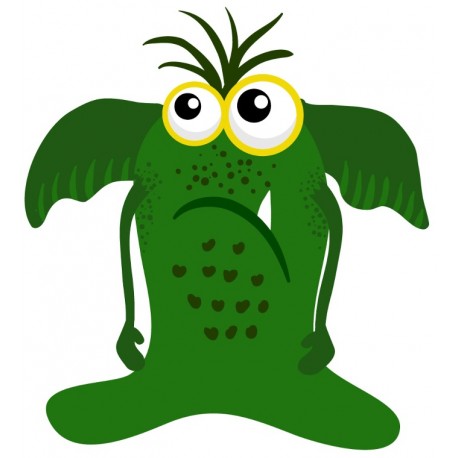 Sticker monstre triste