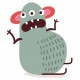 Sticker monstre effrayer