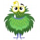 Sticker monstre geant vert