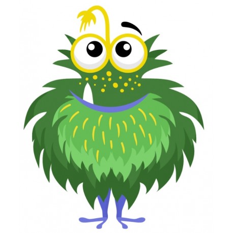 Sticker monstre geant vert