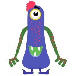 Sticker monstre tube