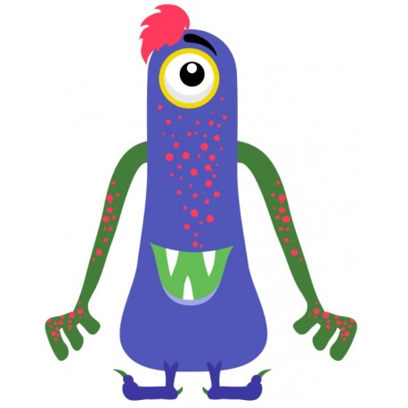 Sticker monstre tube