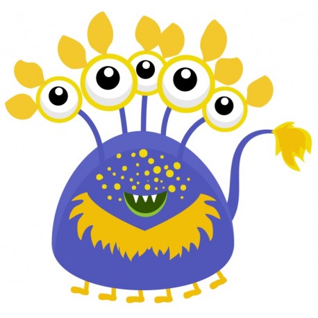 Sticker monstre moustache