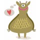 Sticker monstre gros coeur