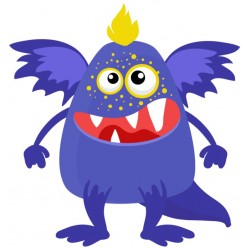 Sticker monstre bleu