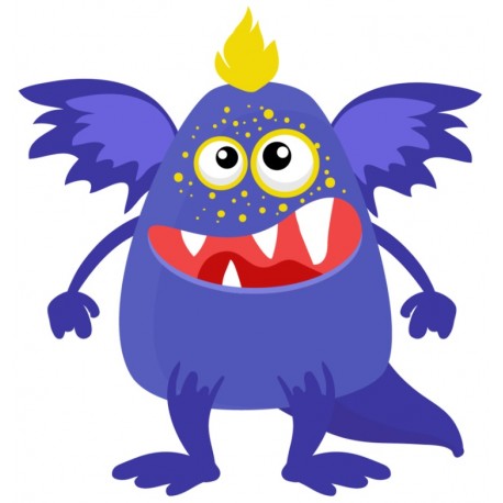 Sticker monstre bleu