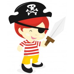Sticker drapeau voile pirate