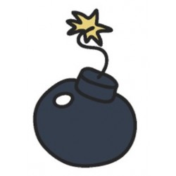 Sticker etoile de mer orange