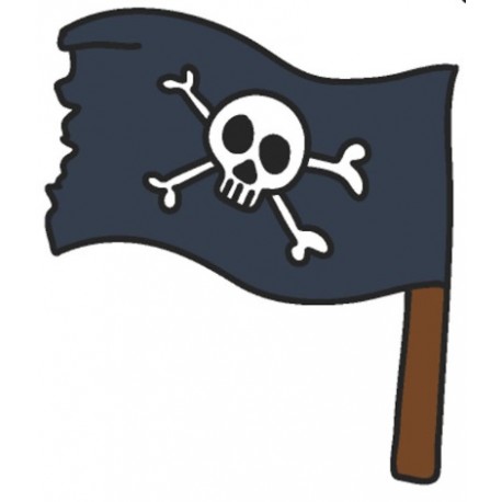 Sticker pirate bebe fillette