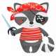 Sticker pirate bateau