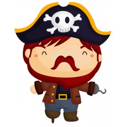 Sticker pieuvre de pirate