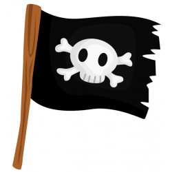 Sticker fillette pirate
