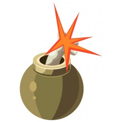 Sticker canon avec boulets