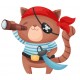 Sticker perroquet pirate
