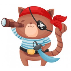 Sticker perroquet pirate