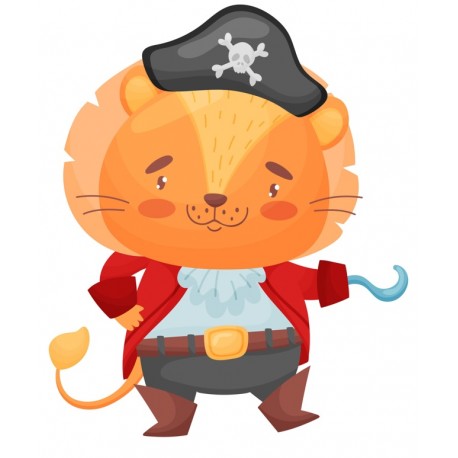 Sticker chaton en pirate