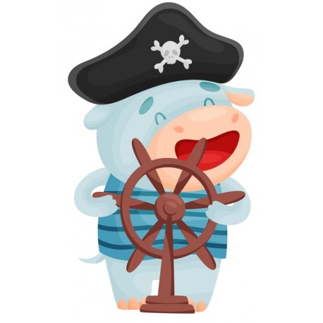 Sticker Roi de la jungle en pirate