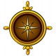 Sticker tresor avec couronne