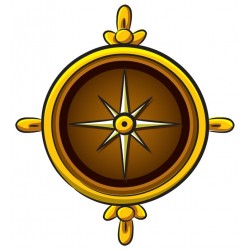 Sticker tresor avec couronne