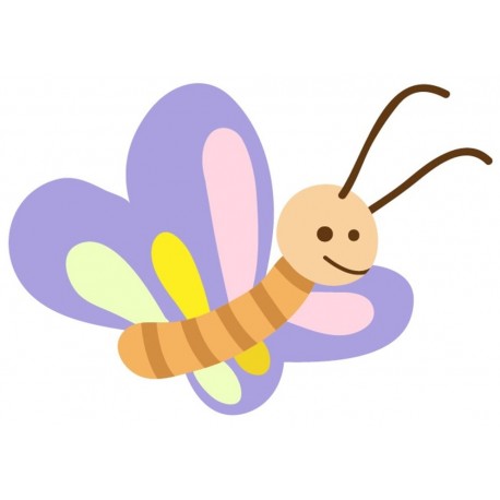 Sticker bebe chenille verte