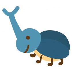 Sticker insecte orange