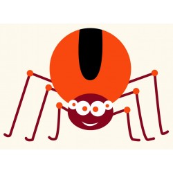 Sticker scarabe noir