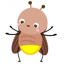 Sticker papillon bleu et rose