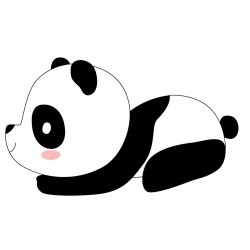 Sticker panda sourit