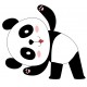 Sticker panda allonge