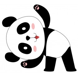 Sticker panda allonge