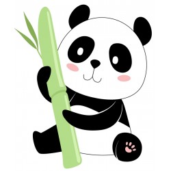 Sticker panda fait yoga