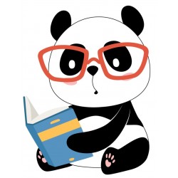 Sticker panda coeur