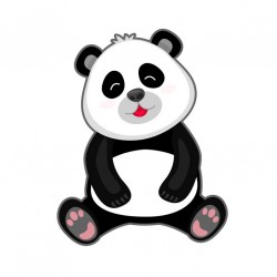 Sticker panda bouquine