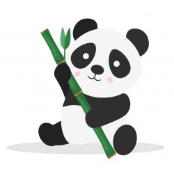 Sticker panda happy
