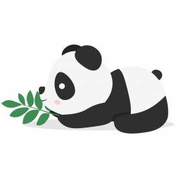 Sticker panda sur ses pattes