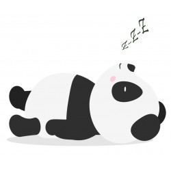 Sticker panda pose