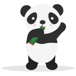 Sticker panda ronfle