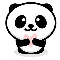 Sticker panda glisse sur le ventre