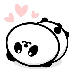 Sticker panda fait coucou