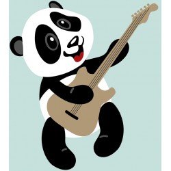 Sticker panda pret a dormir