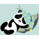 Sticker panda sur transat
