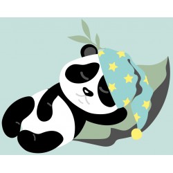 Sticker panda sur transat