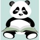 Sticker panda peint