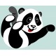 Sticker panda ballon