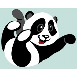 Sticker panda ballon